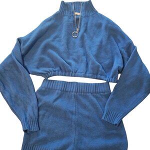 Blue Fashion Nova short set